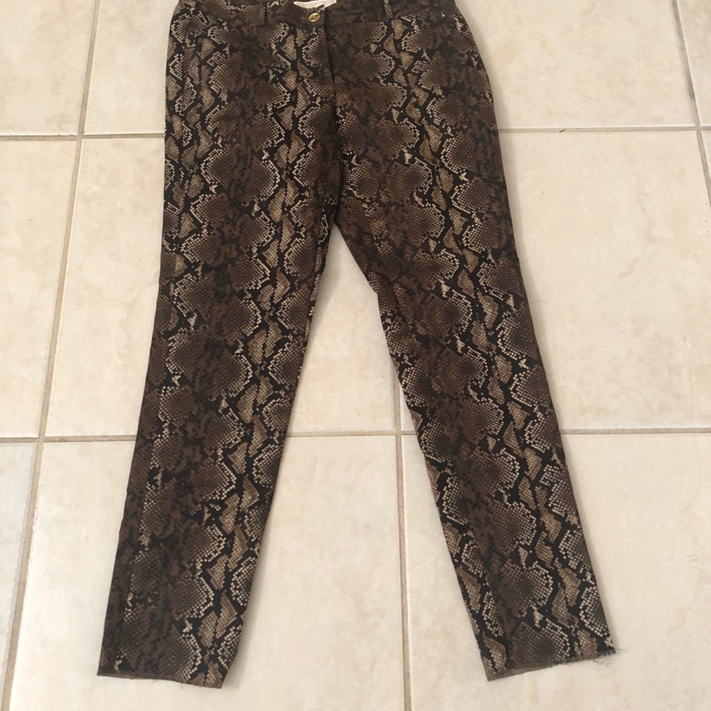 Michael Kors Python Print Mirand Pants Sz 6p - image 2